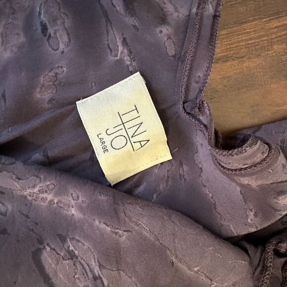 ANTHROPOLOGIE TINA+JO Purple Ombré V-Neck Tent Midi Dress - Picture 7 of 9